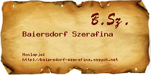 Baiersdorf Szerafina névjegykártya